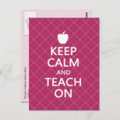 Houd kalm en toon aan, Roze speldenstang Briefkaart (Voorkant / Achterkant)