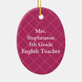 Houd kalm en toon aan, Roze speldenstang Keramisch Ornament (Achterkant)