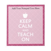 Houd kalm en toon aan, Roze speldenstang Notitieblok (Voorkant)