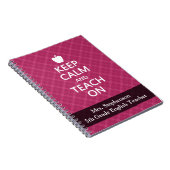 Houd kalm en toon aan, Roze speldenstang Notitieboek (Rechterzijde)