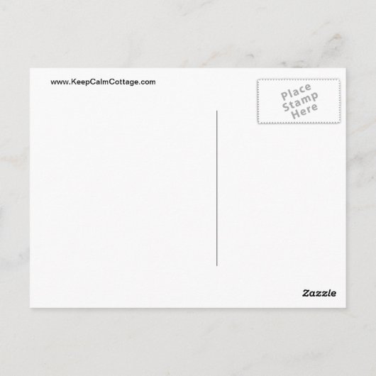 Houd kalm en toon op rood briefkaart (Achterkant)