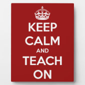 Houd kalm en toon op rood fotoplaat (Voorkant)