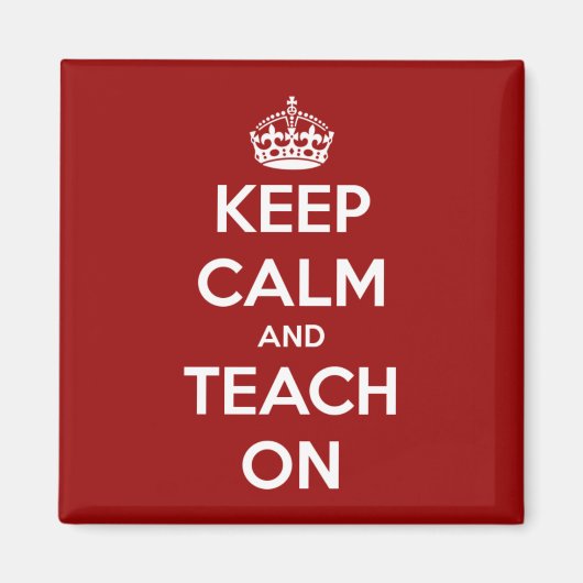 Houd kalm en toon op rood magneet (Voorkant)