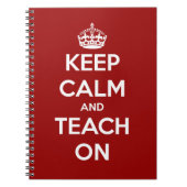 Houd kalm en toon op rood notitieboek (Voorkant)