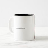 Houd kalm en trek een testput af tweekleurige koffiemok (Voorkant links)