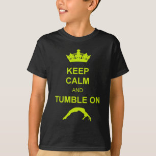 Houd kalm en troebel gymnast kinder shirt
