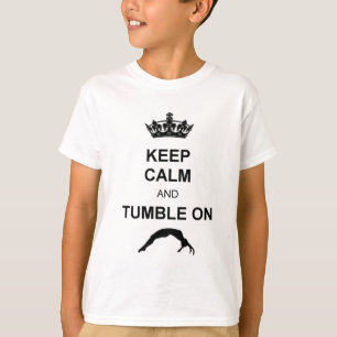 Houd kalm en troebel gymnast t-shirt