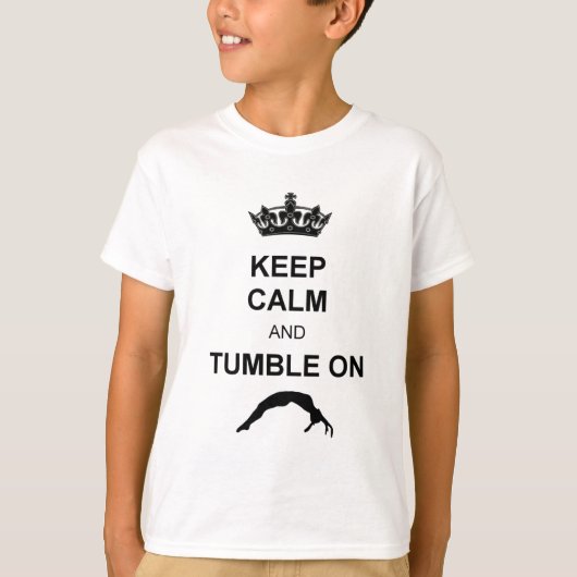 Houd kalm en troebel gymnast t-shirt (Voorkant)