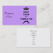 Houd kalm en troebel gymnast visitekaartje (Voorkant / Achterkant)