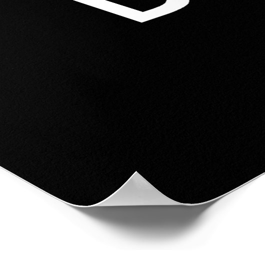 Houd kalm en trommel op druk of poster (Hoek)