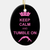 Houd kalm- en trommelgymnast-versiering keramisch ornament (Achterkant)