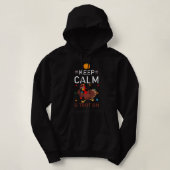 Houd kalm en trot aan ofThanksgiving draait 5k of  Hoodie (Design voorkant)