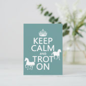 Houd kalm en trot aan - Paarden - Alle kleuren Briefkaart (Staand voorkant)