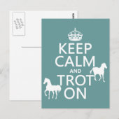 Houd kalm en trot aan - Paarden - Alle kleuren Briefkaart (Voorkant / Achterkant)