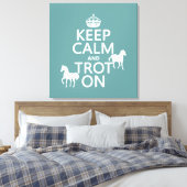 Houd kalm en trot aan - Paarden - Alle kleuren Canvas Afdruk (Insitu (Slaapkamer))