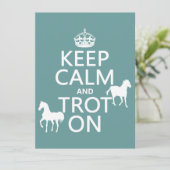 Houd kalm en trot aan - Paarden - Alle kleuren Kaart (Staand voorkant)