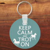 Houd kalm en trot aan - Paarden - Alle kleuren Sleutelhanger (Voorkant)