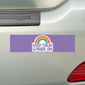 Houd kalm en trots aan | Gay Pride Month Bumpersticker (Op auto)