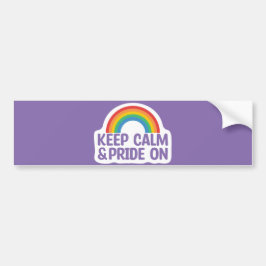 Houd kalm en trots aan | Gay Pride Month Bumpersticker