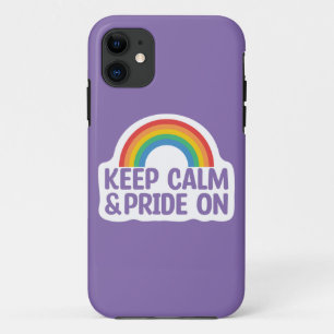 Houd kalm en trots aan Gay Pride Month Case-Mate iPhone Case