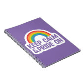 Houd kalm en trots aan | Gay Pride Month Notitieboek (Rechterzijde)