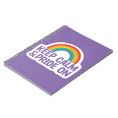 Houd kalm en trots aan | Gay Pride Month Notitieboek (Linkerzijde)