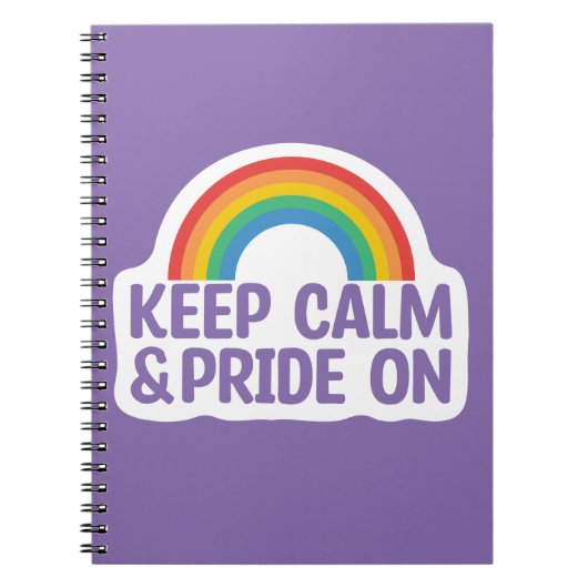 Houd kalm en trots aan | Gay Pride Month Notitieboek (Voorkant)