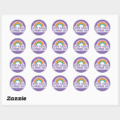 Houd kalm en trots aan | Gay Pride Month Ronde Sticker (Vel)