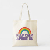 Houd kalm en trots aan | Gay Pride Month Tote Bag (Achterkant)