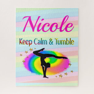 HOUD KALM EN TUMBLE GYMNASTIEK ONTWERP LEGPUZZEL