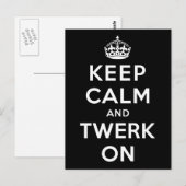 Houd Kalm en Twerk Briefkaart (Voorkant / Achterkant)