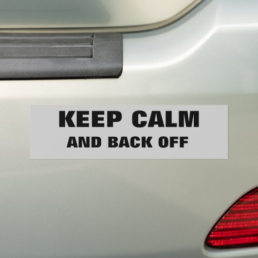 Houd kalm en uit bumpersticker (Op auto)