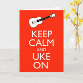 Houd Kalm en Uke! Kaart (Gele Bloem)