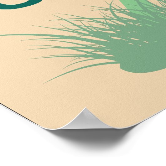 Houd kalm en ukulele op uniek vun Poster (Hoek)