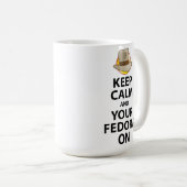 Houd kalm en uw Fedora op de mok (Voorkant rechts)