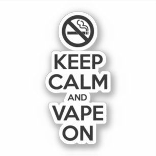 Houd Kalm en Vape op Zelf Motivatie ~ Sticker