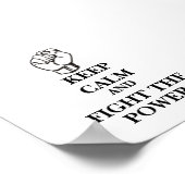 Houd kalm en vecht de macht poster (Hoek)