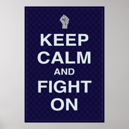 Houd kalm en vecht op Poster (Voorkant)