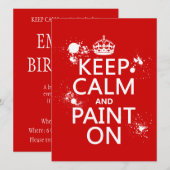 Houd kalm en Verf aan (in alle kleuren) Kaart (Voorkant / Achterkant)