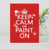 Houd kalm en Verf aan (in alle kleuren) Kaart (Staand voorkant)