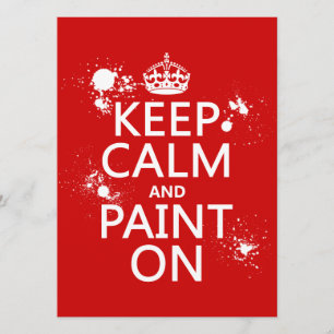 Houd kalm en Verf aan (in alle kleuren) Kaart