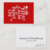 Houd kalm en Verf aan (in alle kleuren) Visitekaartje (Voorkant / Achterkant)