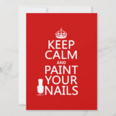 Houd kalm en verf uw nagels (alle kleuren) kaart (Voorkant)