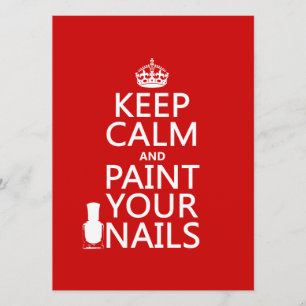 Houd kalm en verf uw nagels (alle kleuren) kaart