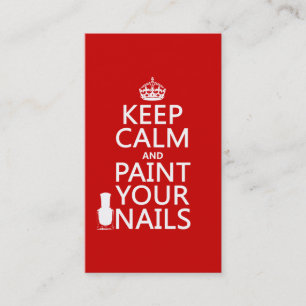 Houd kalm en verf uw nagels (alle kleuren) visitekaartje