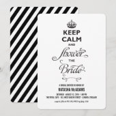 Houd kalm en vertoon het bruine Vrijgezellenfeest. Kaart (Voorkant / Achterkant)