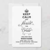 Houd kalm en vertoon het bruine Vrijgezellenfeest. Kaart (Voorkant)