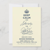 Houd kalm en vertoon het bruine Vrijgezellenfeest. Kaart (Voorkant)