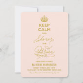 Houd kalm en vertoon het bruine Vrijgezellenfeest. Kaart (Voorkant)