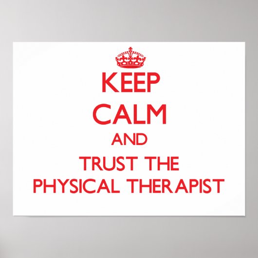 Houd kalm en vertrouw op de fysieke therapist poster (Voorkant)